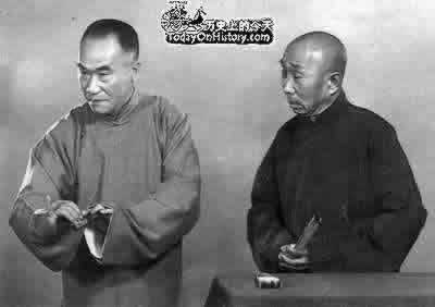 与郭启儒先生同台表演（1961年）