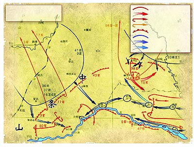 晋南会战图